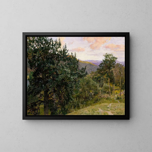 Vista desde Vg - Gerhard Munthe — cuadro enmarcado en la pared