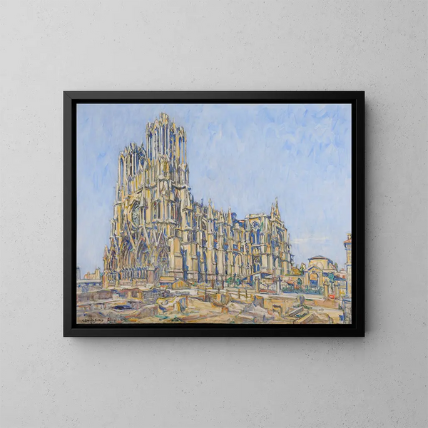 la Catedral de Reims, lado sur - Germain David-Nillet — cuadro enmarcado en la pared