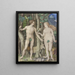 Adam and Eve - German School — framed artwork on a wall