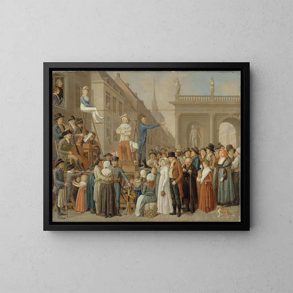 Les rues - Ecole allemande — framed artwork on a wall