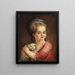 Retrato de niña - Escuela alemana — cuadro enmarcado en la pared