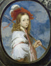 Retrato de una joven vestida de pastora - Escuela alemana — vista de la obra