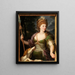 Portrait of a Lady as Diana - German School — framed artwork on a wall