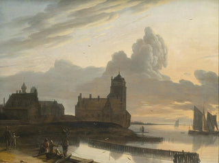 German river landscape with a city - Gerrit Adriaensz Berckheyde — artwork view