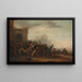 Samuel acoge a David después de su victoria sobre Goliath - Gerrit de Wet — cuadro enmarcado en la pared