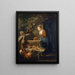 La mujer de la limpieza en el pozo (conflicto de caso) - Gerrit Dou — cuadro enmarcado en la pared