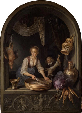 Gerrit Dou - Kitchen maid at the window.webp