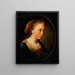Retrato de una joven - Gerrit Dou — cuadro enmarcado en la pared