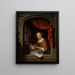 La dentellière - Gerrit Dou — cuadro enmarcado en la pared