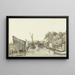 View of the Ring Dike on the Schulp Bridge Looking Towards the Utrecht Side of the Amstel - Gerrit Lamberts — framed artwork on a wall