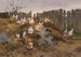 Low Farmyard Painting - Géza Vastagh — artwork view