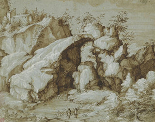 Gherardo Cibo - Rocky Landscape with a Natural Arch.webp