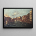 Vista del puente del Rialto Venecia - Giacomo Guardi — cuadro enmarcado en la pared