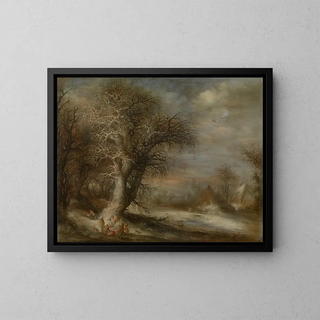 Gijsbrecht Leytens - Snow Landscape with Gypsies.webp