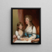 Retrato de la Sra. Samuel Dick y de su hija - Gilbert Stuart — cuadro enmarcado en la pared