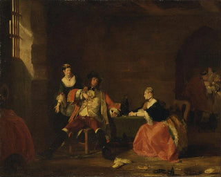 El capitán Macheath reprendido por Polly y Lucy en L'Opéra des gueux - Gilbert Stuart Newton — vista de la obra