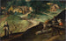 Landscape with Men Sawing Wood - Gillis Mostaert — artwork view