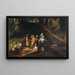 Paisaje con la Sagrada Familia - Gillis Mostaert — cuadro enmarcado en la pared
