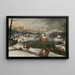 Paisaje de invierno con la huida a Egipto - Gillis Mostaert — cuadro enmarcado en la pared