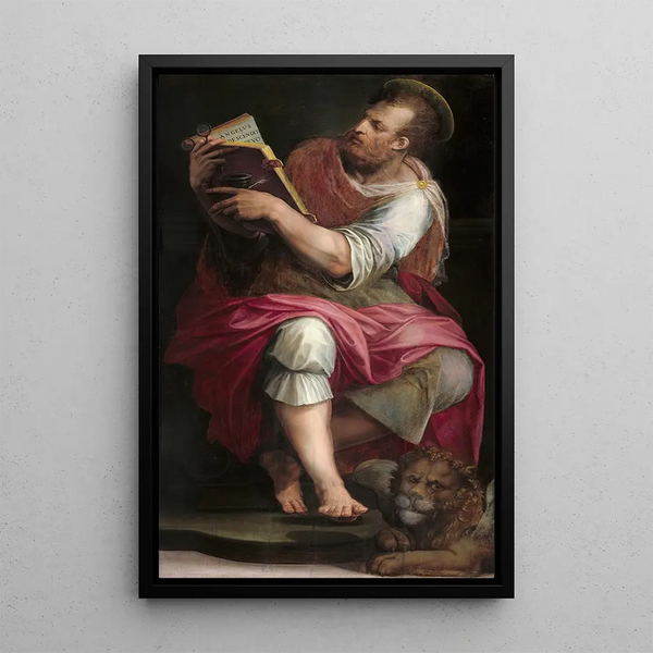 Saint Mark Painting - Giorgio Vasari — framed artwork on a wall