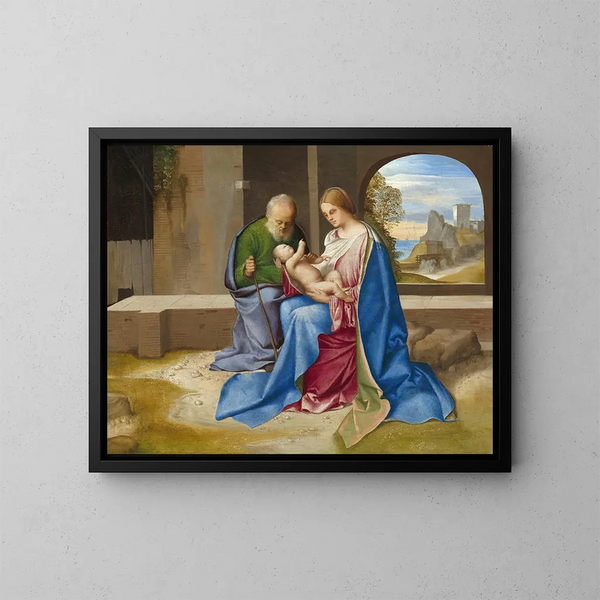 La Sainte Famille - Giorgione — framed artwork on a wall