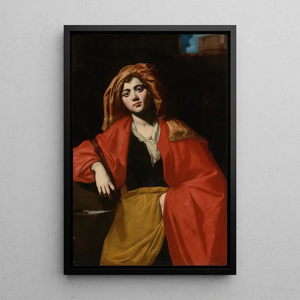 Santa Bárbara - Giovan Francesco de Rosa — cuadro enmarcado en la pared