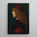 retrato de un caballero - Giovanni Ambrogio de Predis — cuadro enmarcado en la pared