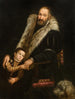 Portrait of a gentleman and a child with a dog - Giovanni Antonio Fasolo — artwork view