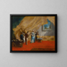 a sultana drinking coffee in the harem - Giovanni Antonio Guardi — framed artwork on a wall