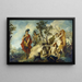 Carlo y Ubaldo resistentes a los encantamientos de las ninfas de Armida - Giovanni Antonio Guardi — cuadro enmarcado en la pared