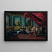 Two odalisques playing mancala in the harem - Giovanni Antonio Guardi — framed artwork on a wall
