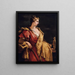 Noblesse que sostiene una estatua de Atenea - Giovanni Antonio Pellegrini — cuadro enmarcado en la pared