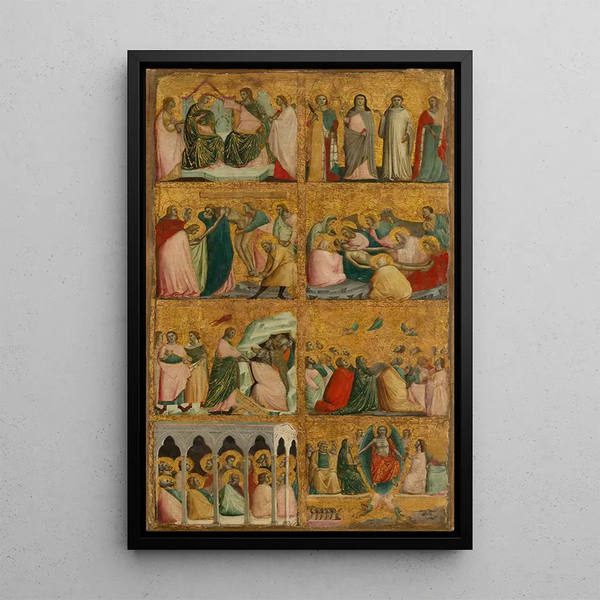 Escenas de la vida de Cristo - Giovanni Baronzio — cuadro enmarcado en la pared