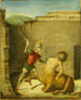 Teseo matando al Minotauro - Giovanni Battista Cima da Conegliano — vista de la obra