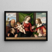 La Virgen y el Niño con santos y donantes - Giovanni Battista Cima da Conegliano — cuadro enmarcado en la pared