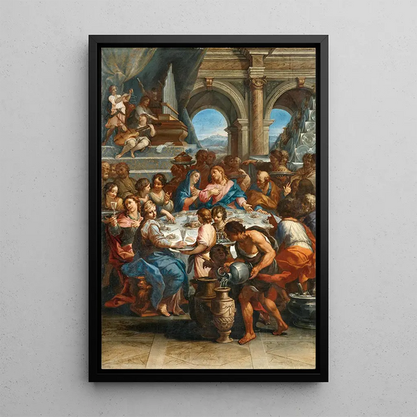 Les Noces de Cana - Giovanni Battista Lenardi — framed artwork on a wall