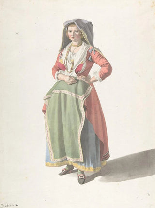 Giovanni Battista Lusieri - Young Woman Standing in Traditional Neapolitan Dress.webp