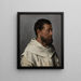 Retrato de un hermano conversando - Giovanni Battista Moroni — cuadro enmarcado en la pared