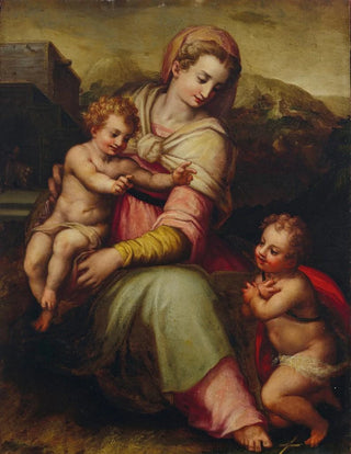 Giovanni Battista Naldini - Madonna and Child with the infant Saint John the Baptist.webp