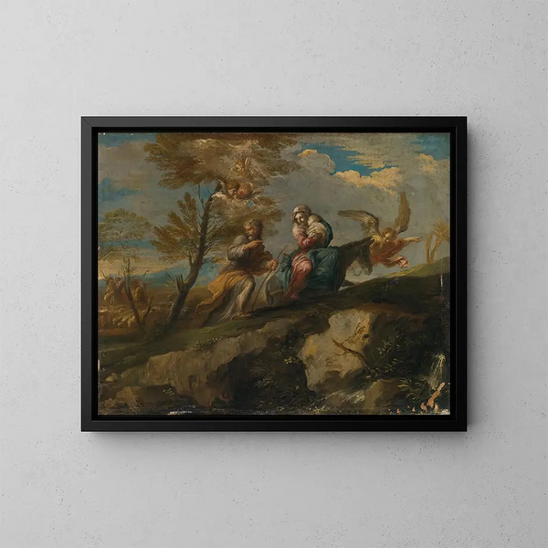 La Fuga a Egipto - Giovanni Battista Ranieri Del Pace — cuadro enmarcado en la pared