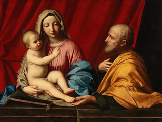 La Santa Familia - Giovanni Battista Salvi da Sassoferrato — vista de la obra