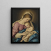 Virgen con el Niño - Giovanni Battista Salvi da Sassoferrato — cuadro enmarcado en la pared