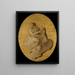 Figura alegórica de una mujer con un escudo o un espejo - Giovanni Battista Tiepolo — cuadro enmarcado en la pared
