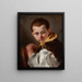 a Boy Holding a Book Portrait of Lorenzo Tiepolo - Giovanni Battista Tiepolo — framed artwork on a wall