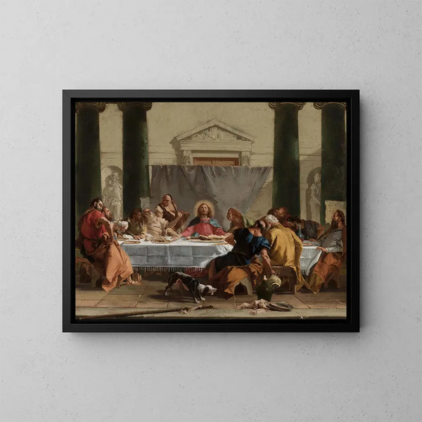 La Última Cena - Giovanni Battista Tiepolo — cuadro enmarcado en la pared