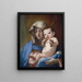 La Madonna del Jilguero - Giovanni Battista Tiepolo — cuadro enmarcado en la pared