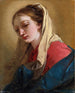 Marie-Madeleine vista de tres cuartos, cubierta con un lienzo blanco - Giovanni Battista Tiepolo — vista de la obra