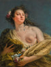 Retrato de una dama en Flore - Giovanni Battista Tiepolo — vista de la obra