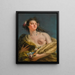 Retrato de una dama en Flore - Giovanni Battista Tiepolo — cuadro enmarcado en la pared