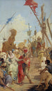 La Encuentro de Antoine y Cleopatra - Giovanni Battista Tiepolo — vista de la obra